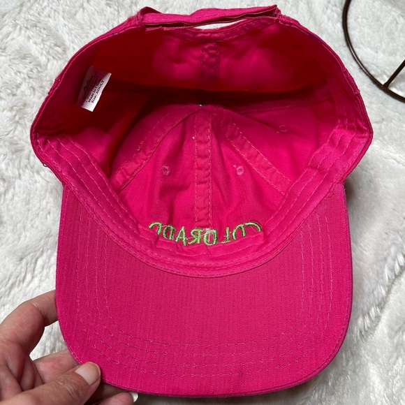 Colorado Embroidered Adjustable Sanborn Baseball Cap in Hot Pink Adult OS - Picture 7 of 11